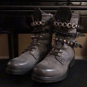 A.S.98 Studded Boots Size 8, EU 38